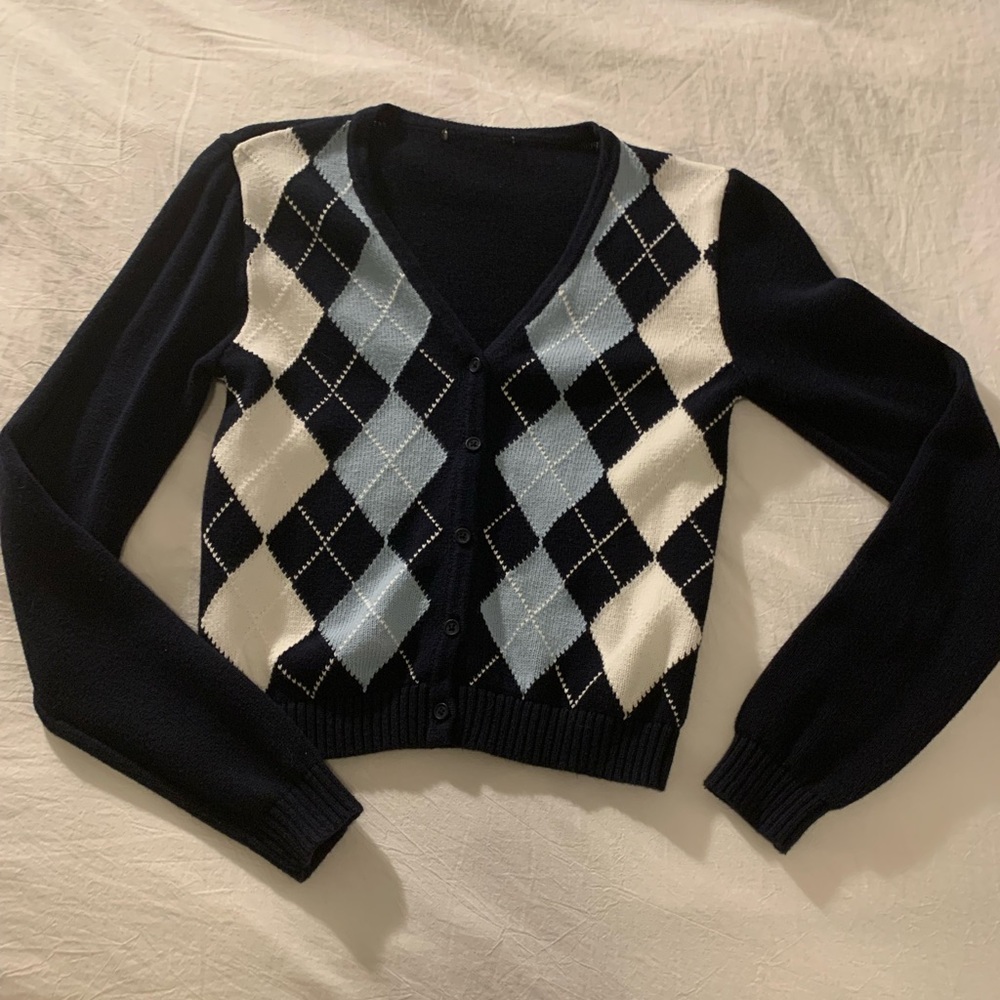 Brandy Melville Elizabeth argyle sweater